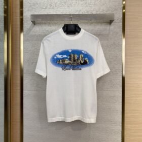 LV Western Landscape Knit Short Sleeve T-Shirt