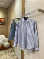 Dior Embroidered Striped Lapel Shirt - 图片 3