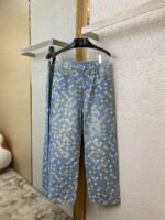 LV Colourful Checkerboard Print Denim Trousers - 图片 5