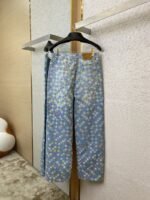 LV Colourful Checkerboard Print Denim Trousers - 图片 7