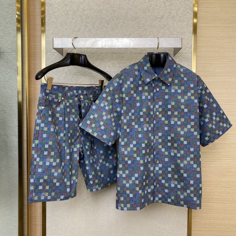 wsxc1740789762842_0-1.jpg LV washed checkerboard shorts - 图片 1