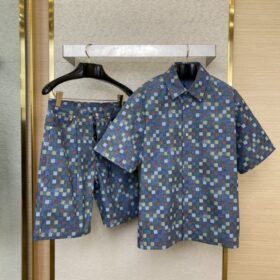 LV Check Lapel Short Sleeve Shirt