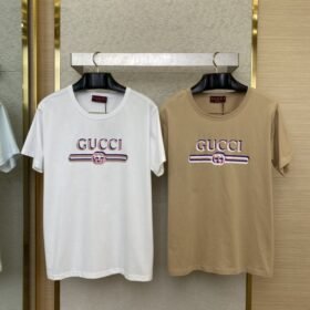 Gucci Heavy Shadow Print Short Sleeve T-Shirt White