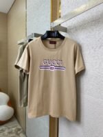 Gucci Heavy Shadow Print Short Sleeve T-Shirt Khaki - 图片 5