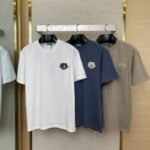 Dior Embroidered Logo Short Sleeve Blue