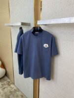 Dior Embroidered Logo Short Sleeve Blue - 图片 7