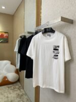 Dior Flocked Print Short Sleeve Black - 图片 3