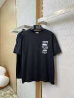 Dior Flocked Print Short Sleeve Black - 图片 5
