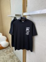 Dior Flocked Print Short Sleeve Black - 图片 7