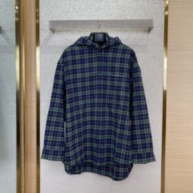Balenciaga Check Shirt Jacket Coat