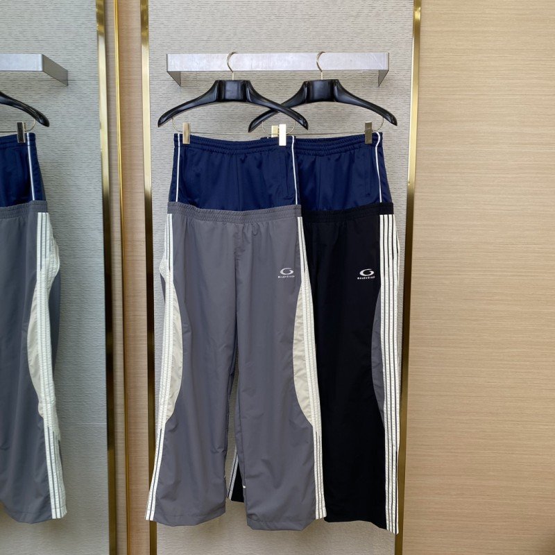 wsxc1740797123302_0.jpg Balenciaga Double Layer Patchwork Double Loop Double Waist Side Five Barstrousersblack - 图片 1