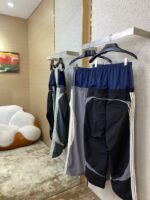 Balenciaga Double Layer Patchwork Double Loop Double Waist Side Five Barstrousersblack - 图片 4