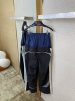 Balenciaga Double Layer Patchwork Double Loop Double Waist Side Five Barstrousersblack - 图片 8