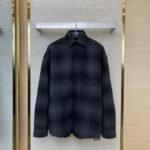 Balenciaga Letters Check Long Sleeve Shirt
