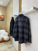 Balenciaga Letters Check Long Sleeve Shirt - 图片 4