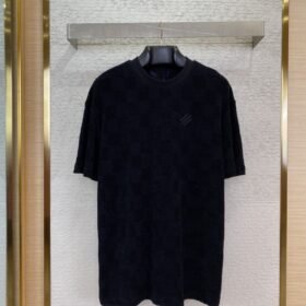LV Checkered Terry Velour Short Sleeve T-Shirt