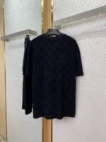 LV Checkered Terry Velour Short Sleeve T-Shirt - 图片 6