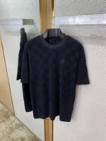 LV Checkered Terry Velour Short Sleeve T-Shirt - 图片 7