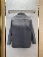 Prada Aged Grey Denim Jacket Coat - 图片 2