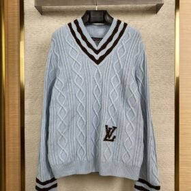 LV Cubic Window Flower Colour Block Pullover Sweater