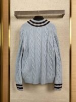 LV Cubic Window Flower Colour Block Pullover Sweater - 图片 2