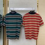 Prada Striped Pocket Short Sleeve T-Shirt Dark Green - 图片 2