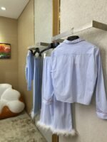 Miu Miu Blue Striped Casual Shirt - 图片 4