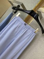 Miu Miu Blue Striped Casual Trousers - 图片 6