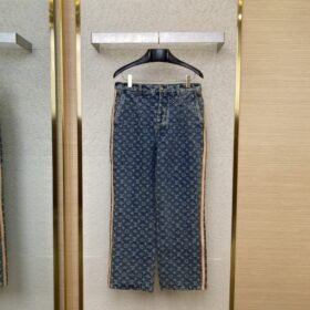 LV Old Flower Denim Trousers