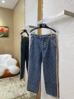 LV Old Flower Denim Trousers - 图片 3