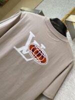 LV World Map Print Short Sleeve T-Shirt - 图片 8