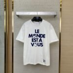 LV Flocked Print Short Sleeve T-Shirt