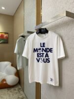 LV Flocked Print Short Sleeve T-Shirt - 图片 3