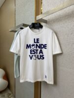 LV Flocked Print Short Sleeve T-Shirt - 图片 5