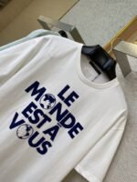 LV Flocked Print Short Sleeve T-Shirt - 图片 6