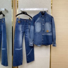 LV photocopied denim jacket coat