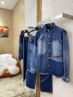 LV photocopied denim trousers - 图片 3