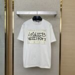 LV Abstract Letter Embroidery Short Sleeve T-Shirt