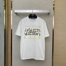 LV Abstract Letter Embroidery Short Sleeve T-Shirt