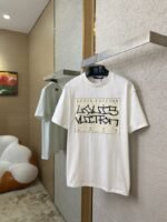 LV Abstract Letter Embroidery Short Sleeve T-Shirt - 图片 3