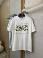 LV Abstract Letter Embroidery Short Sleeve T-Shirt - 图片 5