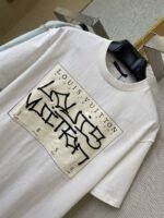 LV Abstract Letter Embroidery Short Sleeve T-Shirt - 图片 6