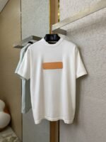LV Embossed Leather Badge Knit Short Sleeve T-Shirt - 图片 5
