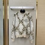 LV Camouflage Checkered Crew Neck Pullover