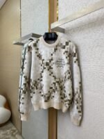 LV Camouflage Checkered Crew Neck Pullover - 图片 5