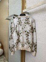 LV Camouflage Checkered Crew Neck Pullover - 图片 7