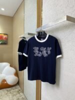 LV Floral Embroidery Short Sleeve T-Shirt - 图片 3
