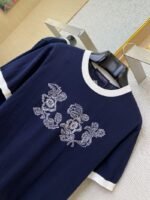 LV Floral Embroidery Short Sleeve T-Shirt - 图片 6