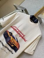 Balenciaga Lamborghini Co-Printed Short Sleeve T-Shirt Beige - 图片 6