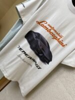 Balenciaga Lamborghini Co-Printed Short Sleeve T-Shirt White - 图片 7